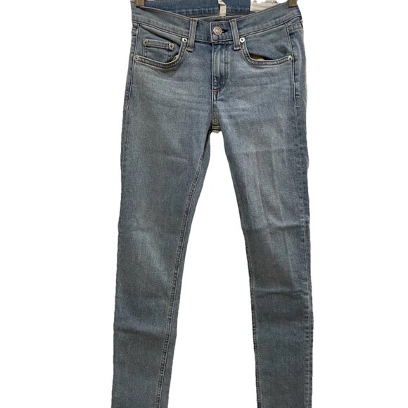 RAG & BONE Blue "Wiley"  Capri Raw Hem Skinny Jean Sz 2 - Picture 1 of 8